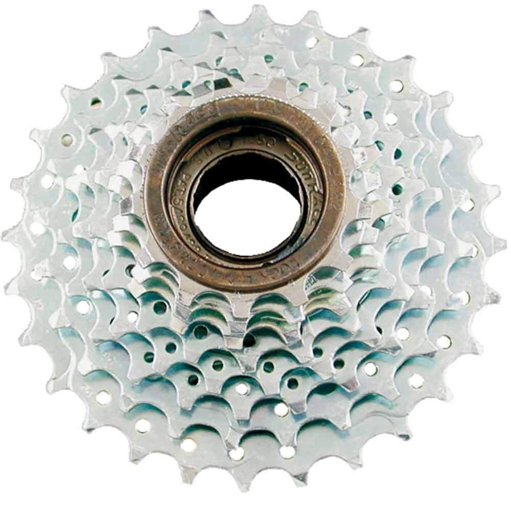 Freewheel cassette 7s threaded 13-28T chromed steel - Sunrace