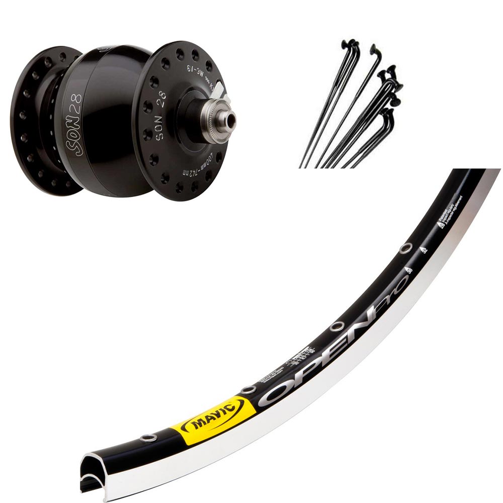 Wheel Mognettibike 28 dynamo hub new Son 28  black