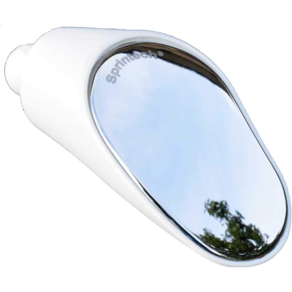 Rearview Mirror Bike Adjustable Curved Handlebar - single - white