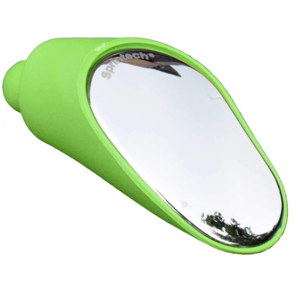 Rearview Mirror Bike Adjustable Curved Handlebar - single - green