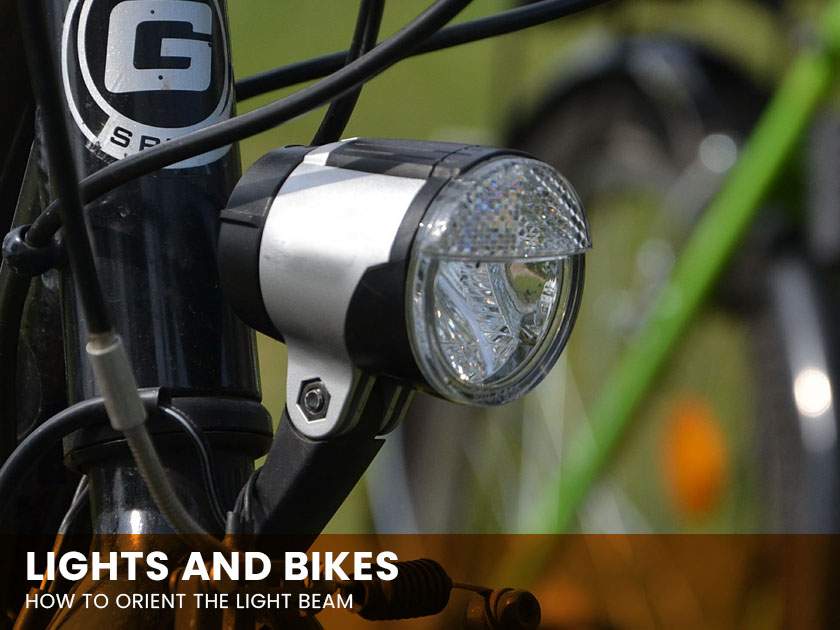 How to orient the bike light beam